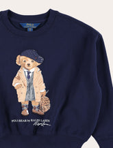 Navy sweatshirt with Polo Bear print Polo Ralph Lauren Kids -  | Spazio Pritelli