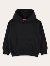 Kid - Diesel Black Oversized Hoodie with Oval D Embroidery -  | Spazio Pritelli