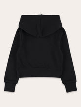 Kid - Diesel Black Cotton Hoodie with Oval D Logo -  | Spazio Pritelli