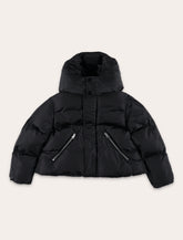 MM6 Maison Margiela Kid Black Puffer Jacket with High Collar -  | Spazio Pritelli