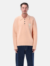 Ami Paris wool polo sweater with Ami de Coeur logo -  | Spazio Pritelli