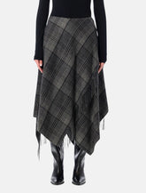 Ralph Lauren Hadiah plaid wool midi skirt -  | Spazio Pritelli