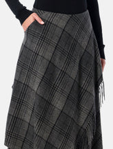 Ralph Lauren Hadiah plaid wool midi skirt -  | Spazio Pritelli