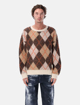 Emporio Armani Recycled Wool Argyle Sweater -  | Spazio Pritelli