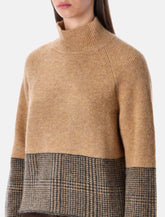 Emporio Armani alpaca sweater with check motif -  | Spazio Pritelli