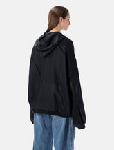 Alexander Wang black crinkled effect hoodie sweatshirt -  | Spazio Pritelli