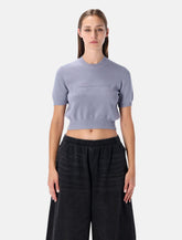 Alexander Wang cropped ribbed chenille sweater with logo -  | Spazio Pritelli