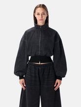Alexander Wang black denim funnel neck jacket -  | Spazio Pritelli