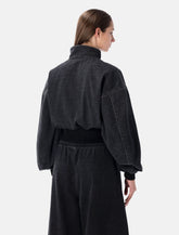 Alexander Wang black denim funnel neck jacket -  | Spazio Pritelli