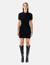 T by Alexander Wang black wool polo mini dress -  | Spazio Pritelli