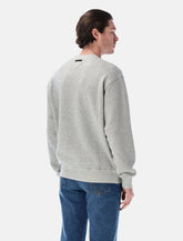 Prada Fleece Crewneck Sweatshirt Men Light Grey Logo Patch Detail -  | Spazio Pritelli