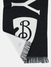 Burberry London Logo Jacquard Wool Scarf -  | Spazio Pritelli