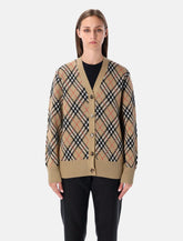 Burberry London Wool Blend Check Cardigan -  | Spazio Pritelli