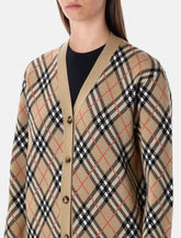 Burberry London Wool Blend Check Cardigan -  | Spazio Pritelli