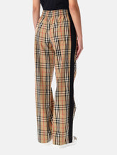 Burberry London Wide-Leg Cotton Check Trousers -  | Spazio Pritelli