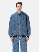 Marine Serre Moon laser blue denim padded jacket -  | Spazio Pritelli