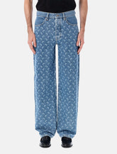 Marine Serre Moon laser blue baggy denim jeans -  | Spazio Pritelli