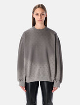 Marine Serre Faded Moon fleece relaxed sweatshirt with all-over print -  | Spazio Pritelli