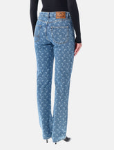 Marine Serre Moon Laser Blue Wash straight denim jeans -  | Spazio Pritelli