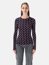 Marine Serre Moon printed jersey long sleeve crewneck top -  | Spazio Pritelli