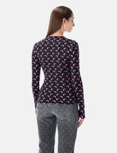 Marine Serre Moon printed jersey long sleeve crewneck top -  | Spazio Pritelli