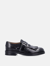 Black Leather Monk Strap Brogues -  | Spazio Pritelli