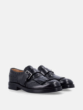 Black Leather Monk Strap Brogues -  | Spazio Pritelli