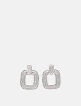 Self-Portrait silver crystal Knocker earrings -  | Spazio Pritelli