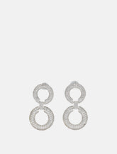 Self-Portrait silver crystal chain link earrings -  | Spazio Pritelli