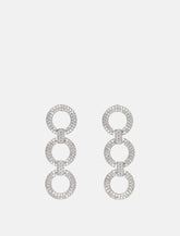 Self-Portrait crystal link three-tiered earrings -  | Spazio Pritelli