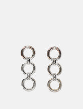 Self-Portrait crystal link three-tiered earrings -  | Spazio Pritelli