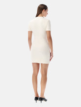 Self-Portrait cream bouclé knit mini dress with crystal buttons -  | Spazio Pritelli
