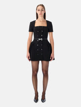 Abito mini in crêpe nero con cintura gioiello di Self-Portrait -  | Spazio Pritelli
