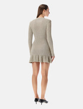 Self-Portrait gold lurex knit mini dress with jewel buttons -  | Spazio Pritelli