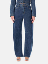 Jeans a gamba barrel in denim a vita alta di Self-Portrait -  | Spazio Pritelli
