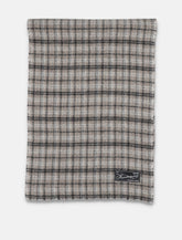 Mfpen checked wool fringed scarf -  | Spazio Pritelli