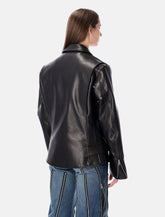 Junya Watanabe black leather biker jacket -  | Spazio Pritelli