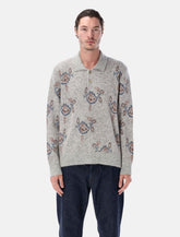 Maglione polo Maya in misto alpaca con motivo di Corridor -  | Spazio Pritelli