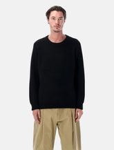 Corridor wool and cashmere blend ribbed crewneck sweater -  | Spazio Pritelli