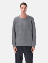 Corridor wool and cashmere blend ribbed crewneck sweater -  | Spazio Pritelli