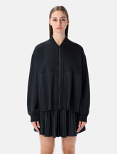 Nike black pleated zip jacket -  | Spazio Pritelli
