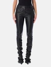 Dolce & Gabbana black stretch nappa leather trousers -  | Spazio Pritelli