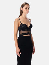 Dolce & Gabbana black lace and satin bra top -  | Spazio Pritelli
