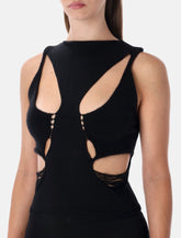 Rick Owens black wool cut-out top -  | Spazio Pritelli