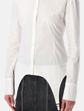 Jean Paul Gaultier fitted white cotton garter shirt -  | Spazio Pritelli