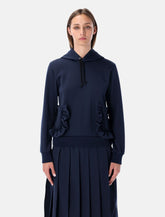 Comme des Garçons Girl navy hoodie with ruffle pockets -  | Spazio Pritelli