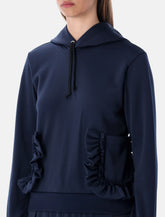 Comme des Garçons Girl navy hoodie with ruffle pockets -  | Spazio Pritelli
