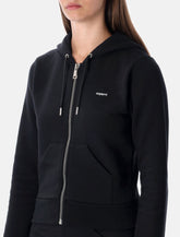 Coperni fitted zip-up grey organic cotton hoodie -  | Spazio Pritelli