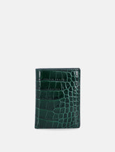 Tom Ford Green Croc-Embossed Leather cardholder -  | Spazio Pritelli