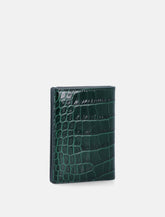 Tom Ford Green Croc-Embossed Leather cardholder -  | Spazio Pritelli